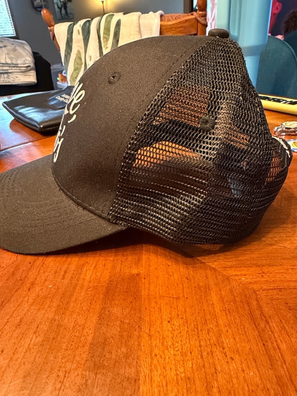 Love Tito's Black Trucker Hat with Orange Heart NWOT - Picture 2 of 4